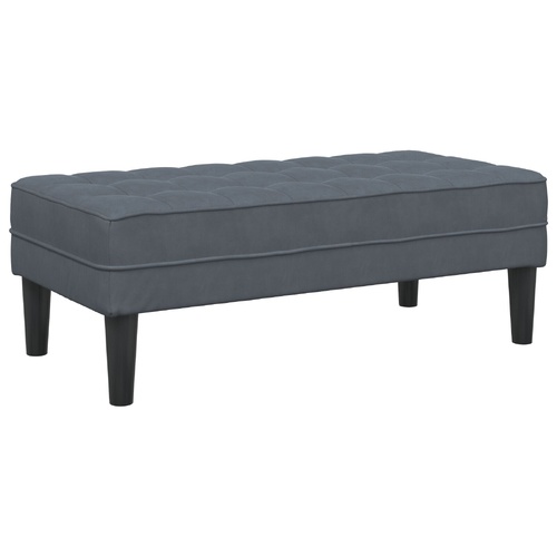 Bench Dark Grey 113 cm Velvet