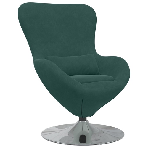 Egg Chair in Dark Green Velvet
