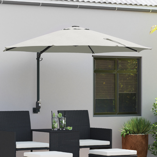 Garden Parasol Sand 248 x 248 x 148 cm Polyester and Steel