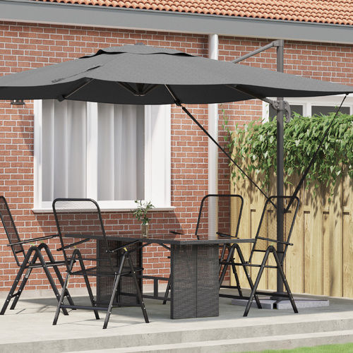 Cantilever Roma Parasol - Anthracite, 286x285x265 cm, Aluminium