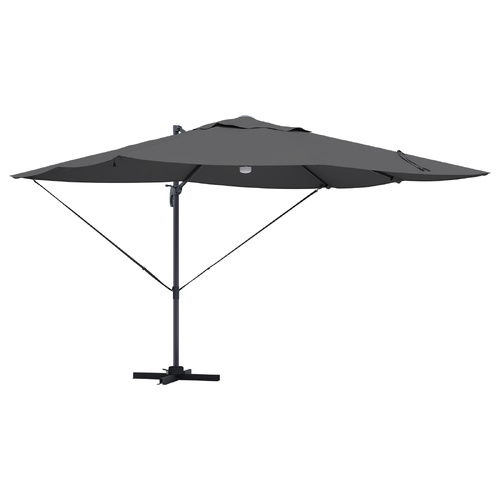 Parasol Anthracite 351 x 250 x 253 cm Polyester and Aluminium