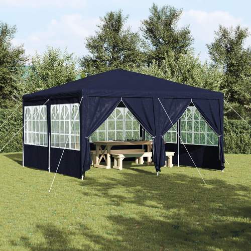 Party Tent with 8 Sidewalls – Blue 4x4m PE
