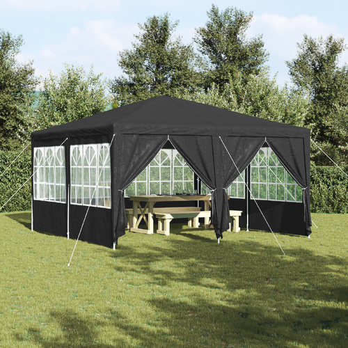 Party Tent with 8 Sidewalls Anthracite 4x4 m PE