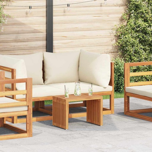 Garden Side Table Brown 50 x 32,5 x 35 cm Solid Teak Wood
