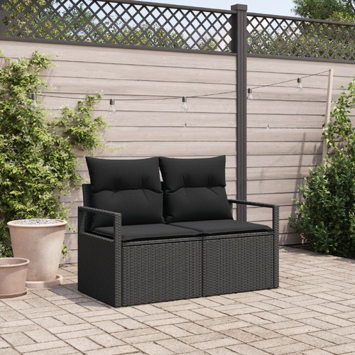 Garden Sofa with Cushion 120 x 62 x 69 cm. Poly Rattan
