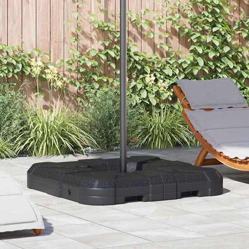 Umbrella Base Set 2 pcs Black 88.5 x 88.5 x 12 cm Plastic