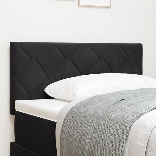 Headboard Height Adjustable with Headboard Black 100 cm Velvet