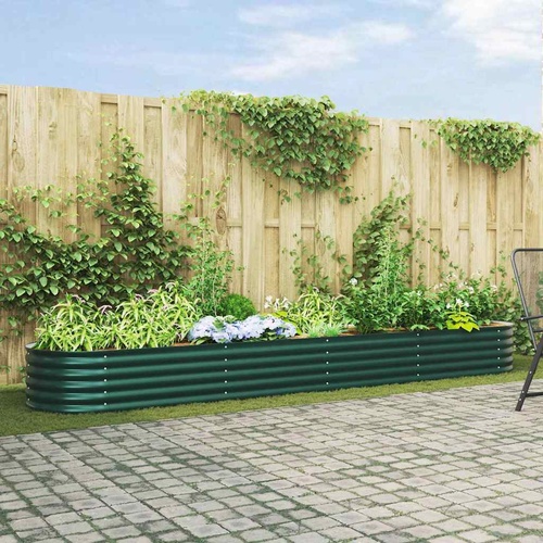 Garden Raised Bed Green 400 x 80 x 44 cm Steel