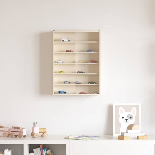 Wooden Collector's Display Case Brown 40 x 8.5 x 54 cm Plywood