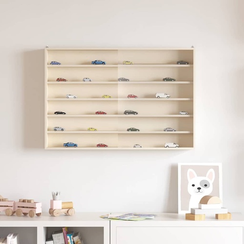 Wooden Collector's Display Case Brown 80 x 8.5 x 54 cm Plywood