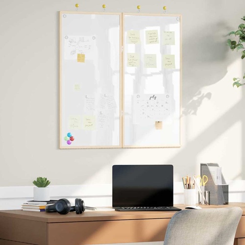 Magnetic Whiteboard White 80 x 1.4 x 80 cm Solid pine wood