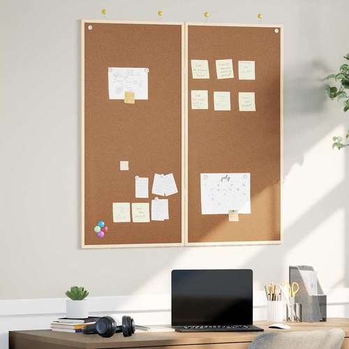 Cork Board Folding Brown 100 x 1.4 x 100 cm Solid pine wood