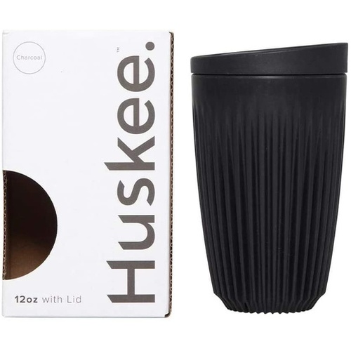 Huskee 12oz Cup & Lid - Charcoal