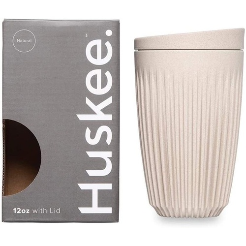Huskee 12oz Cup & Lid  Natural