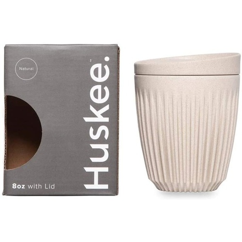 Huskee 8oz Cup & Lid Natural
