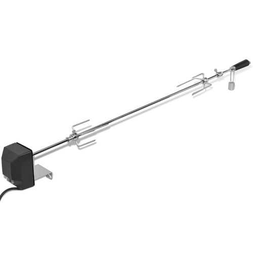 BBQ Rotisserie Spit with Motor Steel 1200 mm