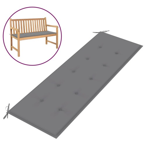 Garden Bench Cushion Grey 150x50x4 cm Oxford Fabric