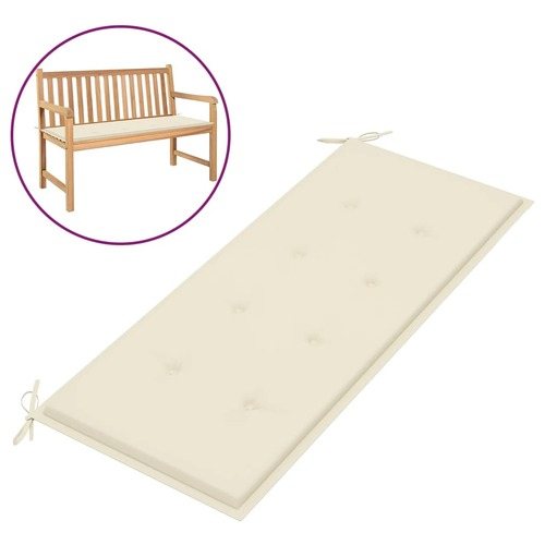 Garden Bench Cushion Cream 120x50x3 cm Oxford Fabric