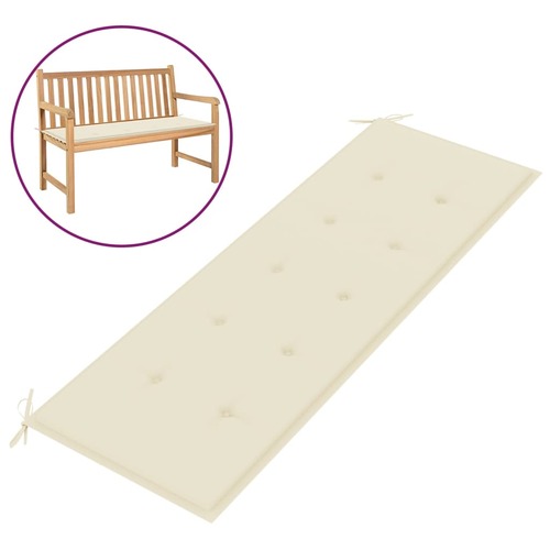 Garden Bench Cushion Cream 150x50x4 cm Oxford Fabric