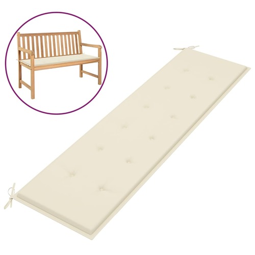 Garden Bench Cushion Cream 180x50x3 cm Oxford Fabric