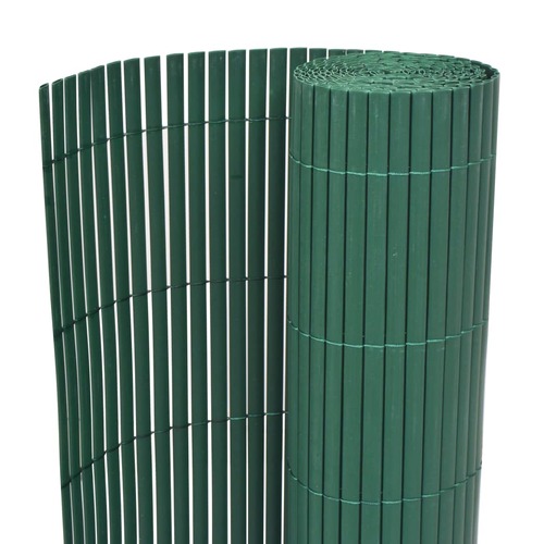 Double-Sided Garden Fence PVC 90x300 cm Green