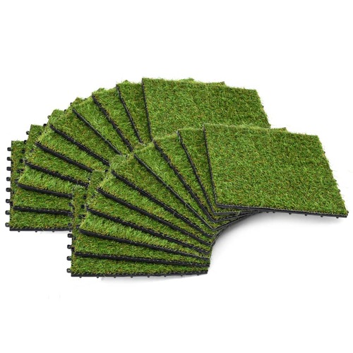 Artificial Grass Tiles 20 pcs 30x30 cm Green