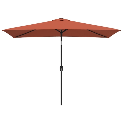 Garden Parasol with Metal Pole 300x200 cm Terracotta