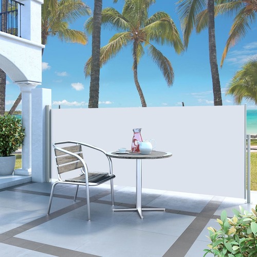 Retractable Side Awning 120 x 300 cm Cream