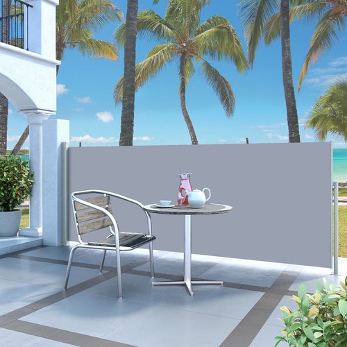 Retractable Side Awning 120 x 300 cm Grey