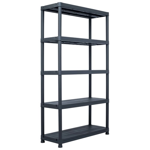 Storage Shelf Rack Black 500 kg 100x40x180 cm Plastic