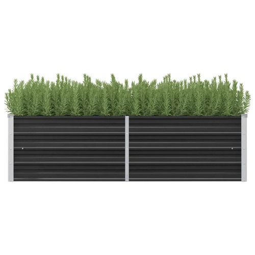 Garden Raised Bed Anthracite 160x40x45 cm Galvanised Steel