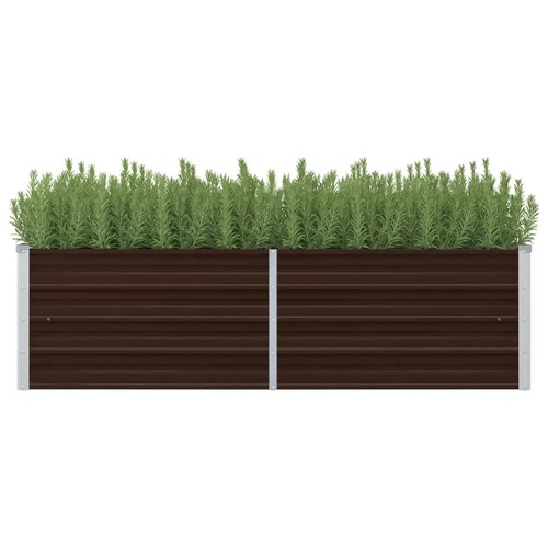 Garden Raised Bed Brown 160x40x45 cm Galvanised Steel