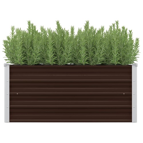 Garden Raised Bed Brown 100x40x45 cm Galvanised Steel