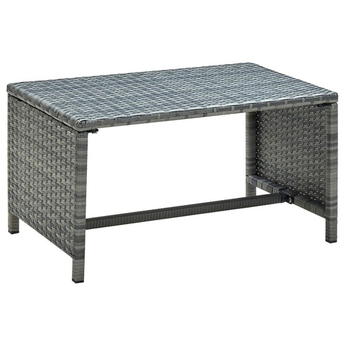 Coffee Table Anthracite 70x40x38 cm Poly Rattan