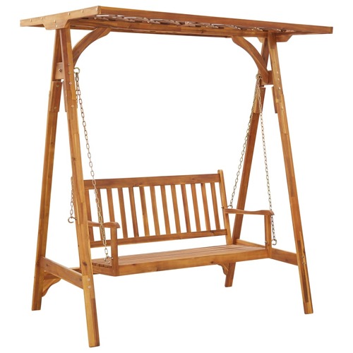 Garden Swing Bench with Trellis Solid Acacia Wood