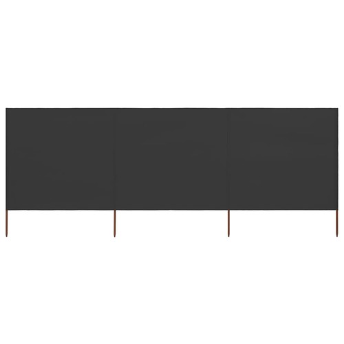 3-panel Wind Screen Fabric 400x160 cm Anthracite