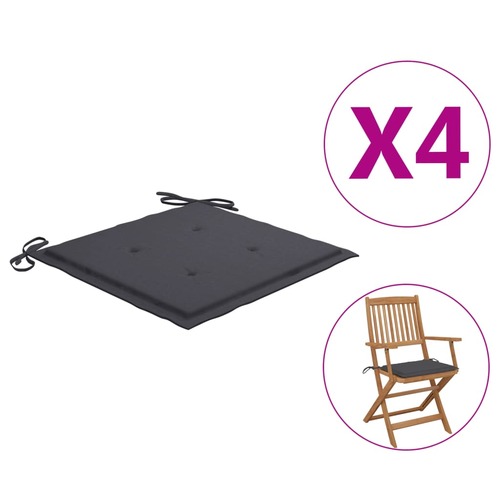 Garden Chair Cushions 4 pcs Anthracite 40x40x4 cm Oxford Fabric