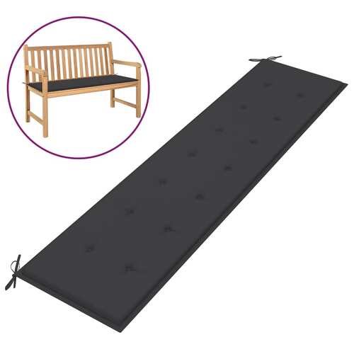 Garden Bench Cushion Anthracite 200x50x3 cm Oxford Fabric