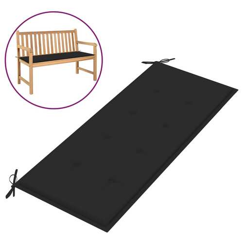 Garden Bench Cushion Black 120x50x4 cm Oxford Fabric