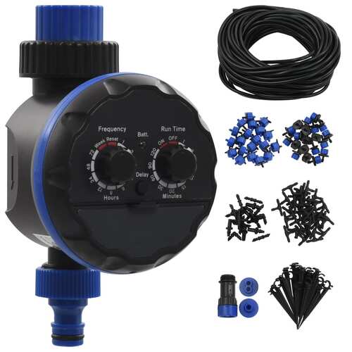 142 Piece Outdoor Automatic Drip Watering Kit with Water Timer