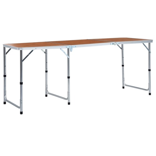 Foldable Camping Table Aluminium 180x60 cm