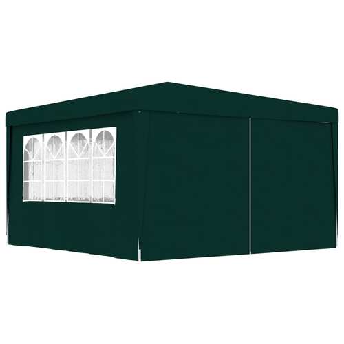Professional Party Tent with Side Walls 4x4 m Green 90 g/m²