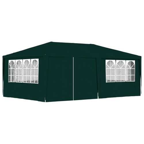 Professional Party Tent with Side Walls 4x6 m Green 90 g/m²