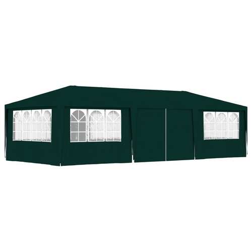 Professional Party Tent with Side Walls 4x9 m Green 90 g/m²