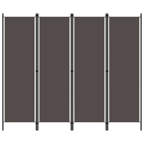 4-Panel Room Divider Anthracite 200x180 cm