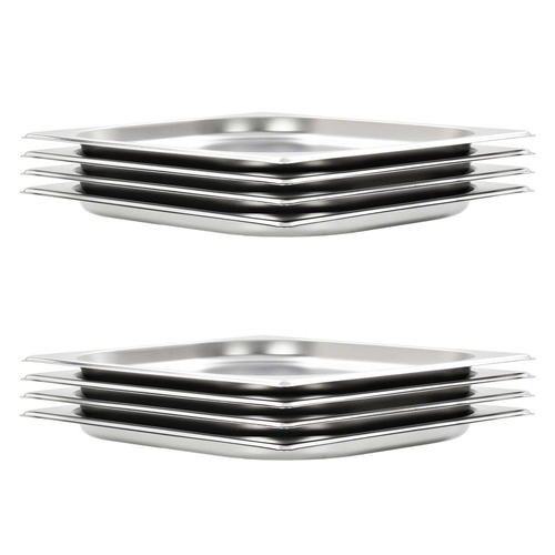 Gastronorm Containers 8 pcs GN 1/2 20 mm Stainless Steel