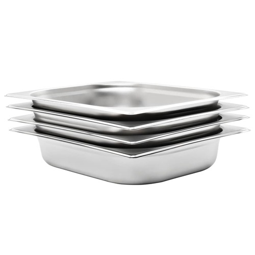 Gastronorm Containers 4 pcs GN 1/2 65 mm Stainless Steel