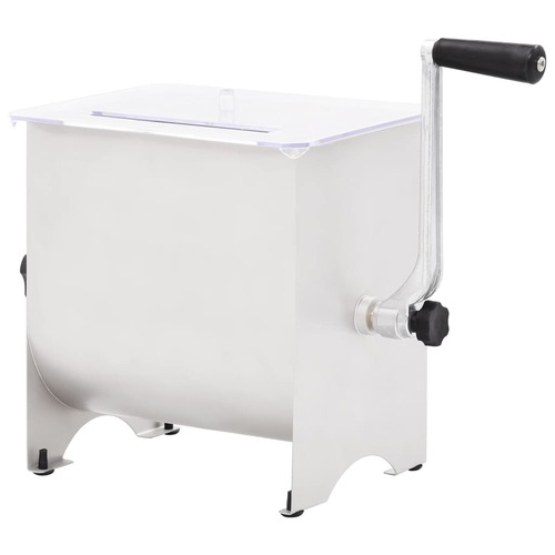 Manual Meat Mixer with Lid Silver 20 L Stainless Steel