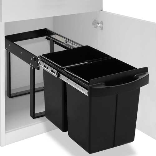 Kitchen Cupboard Pull-out Dustbin Soft-Close 48 L