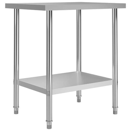 Kitchen Work Table 80x60x85 cm Stainless Steel